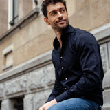 Slim Fit Navy Stretch