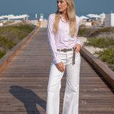 Samantha 4-Way Jerseystretchbluse Print Rosa