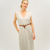 Leonie Leinenkleid Beige