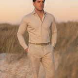 Classic Fit Beige Gewaschen