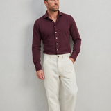 Classic Fit Piqué Bordeaux
