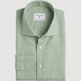 Classic Fit Khaki Leinen Gewaschen