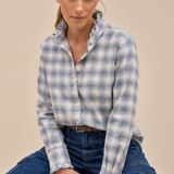 Ronja Flanellbluse Check Blue