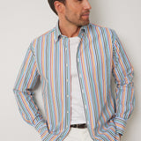 Classic Fit Multicolor Streifen Button Down