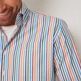 Classic Fit Multicolor Streifen Button Down