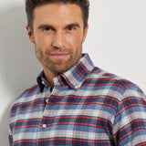 Classic Fit Flanell Blau Karo