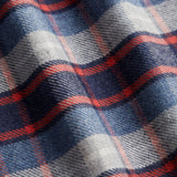 Classic Fit Flanell Blau Karo