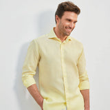 Classic Fit Leinen Gelb