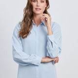 Honey Seidenbluse Hellblau